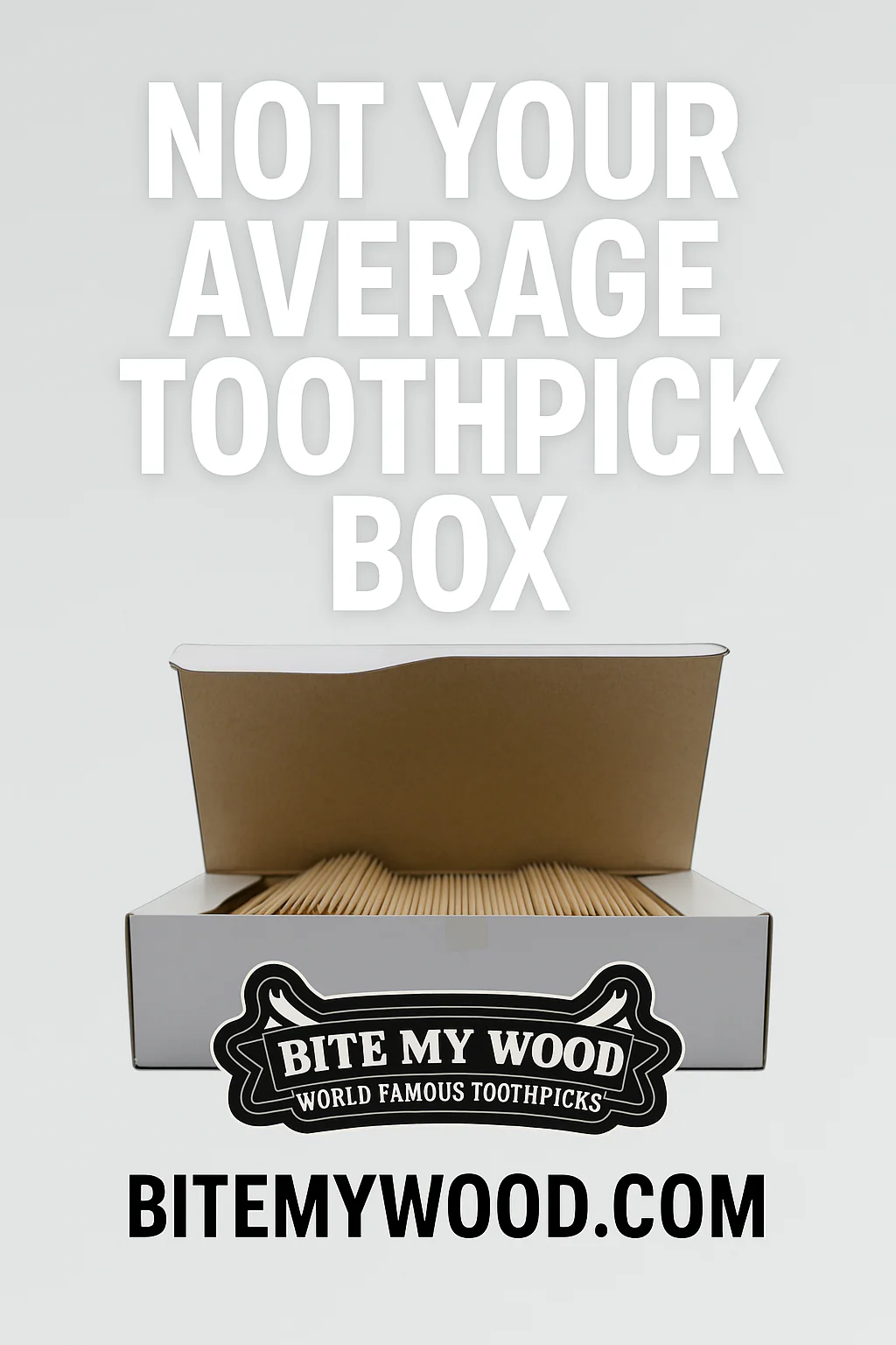 1000 Qty Double Point Birchwood Toothpicks In Cardboard Reusable Box BiteMyWood Brand - Image 10