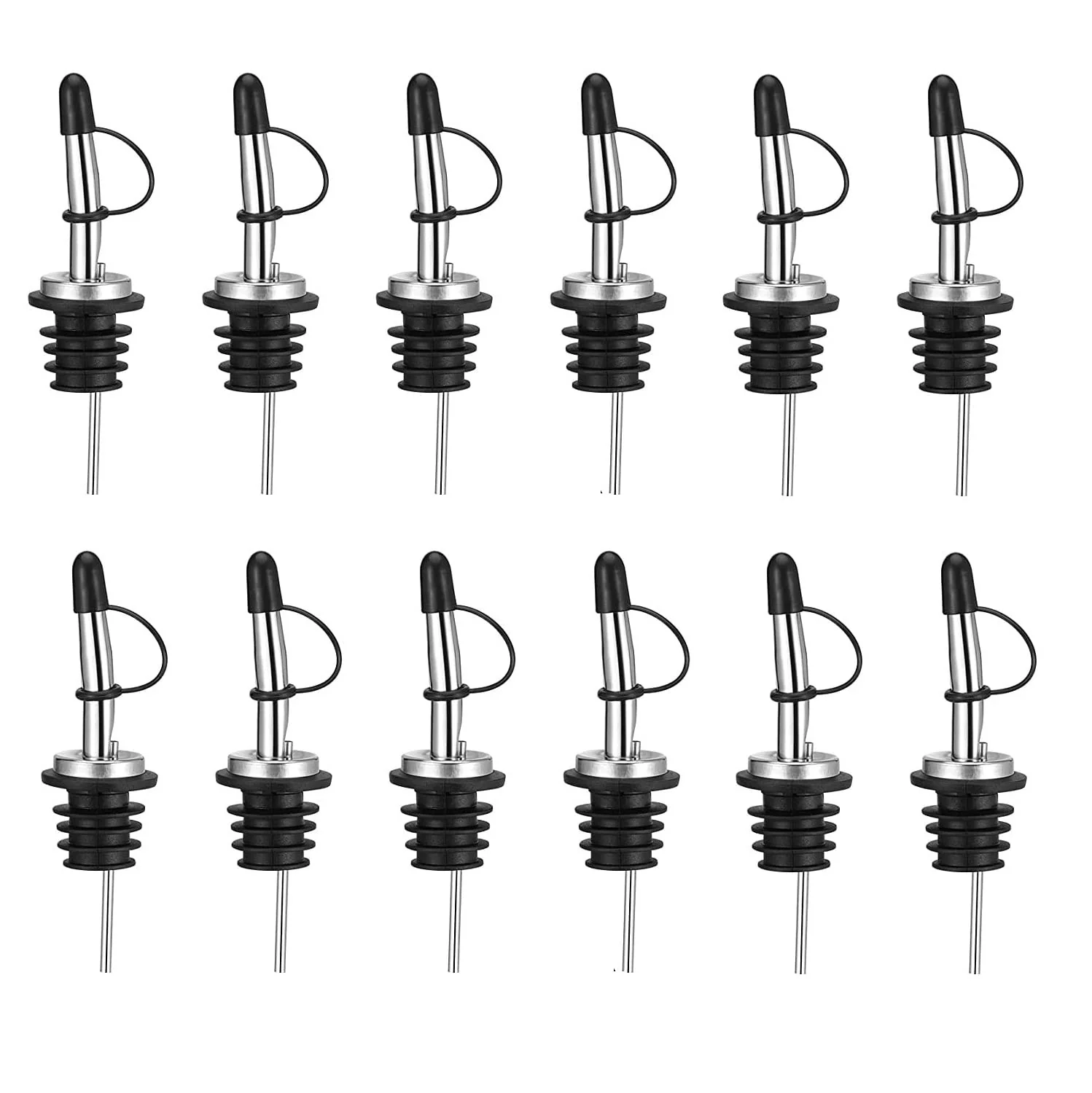 12 Pack Stainless Steel Classic Bottle Pourers - Image 6