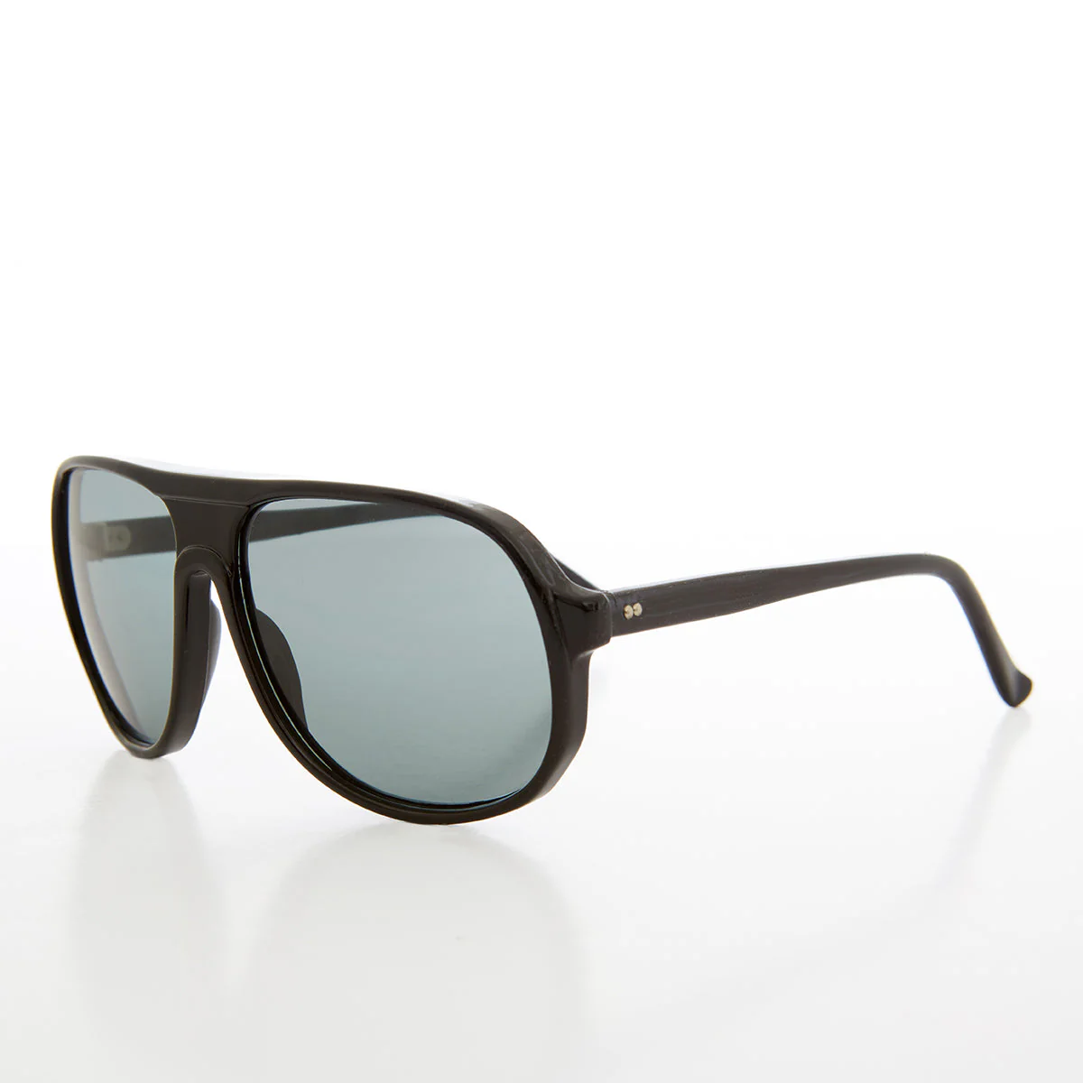80s Black Aviator Sunglass with Glass Lens - Akira - Image 2