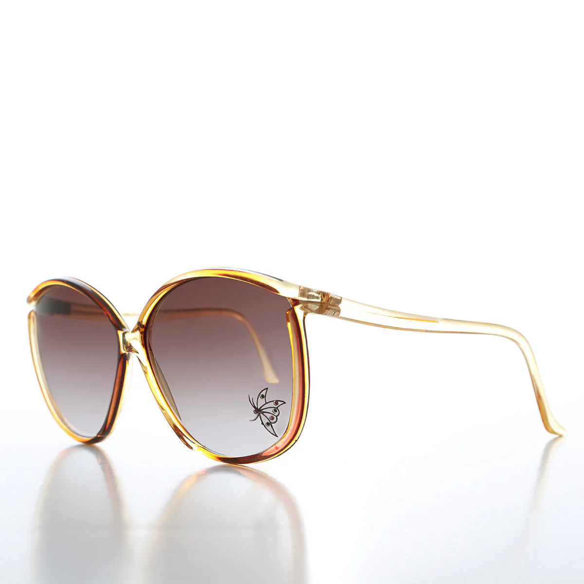 80s Rhinestone Boho Vintage Sunglasses - Belinda - Image 2