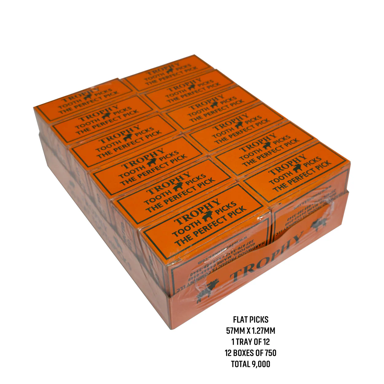 9000 Qty Flat Birchwood Toothpicks In Cardboard Sleave Box 12x750 - Image 6