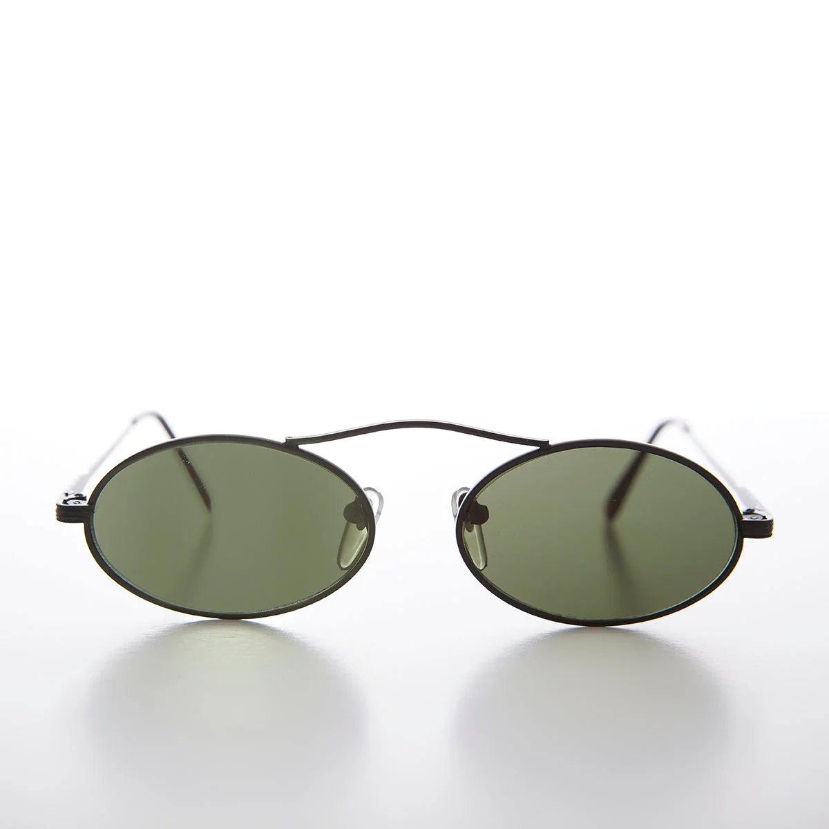 90s Oval Metal Aviator Sunglass with Floating Cross Bar - Avery - Image 5