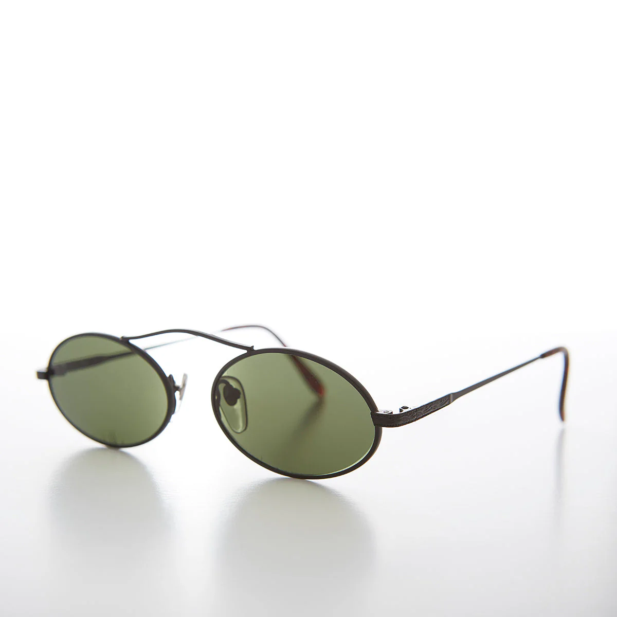 90s Oval Metal Aviator Sunglass with Floating Cross Bar - Avery - Image 6