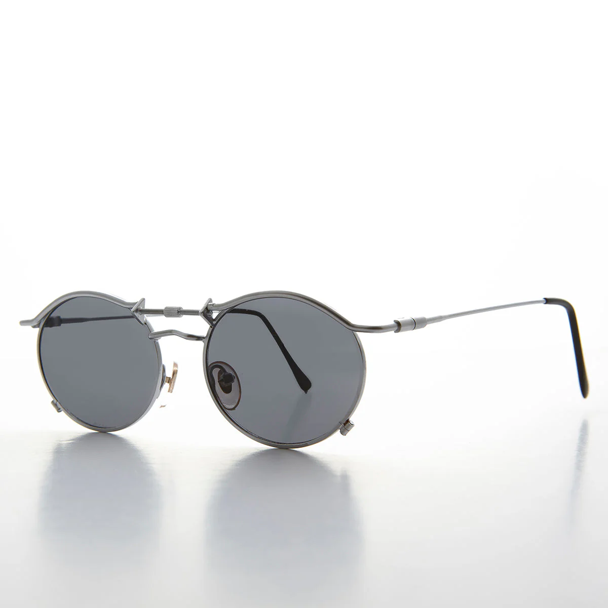 90s Oval Steampunk Sunglass Optical Quality - Lucian - Image 4