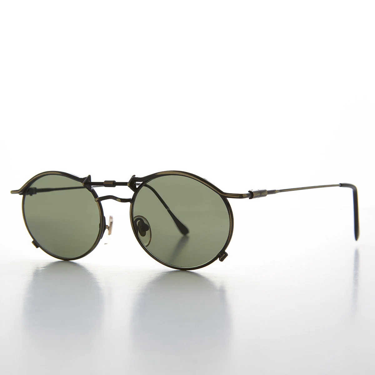 90s Oval Steampunk Sunglass Optical Quality - Lucian - Image 8