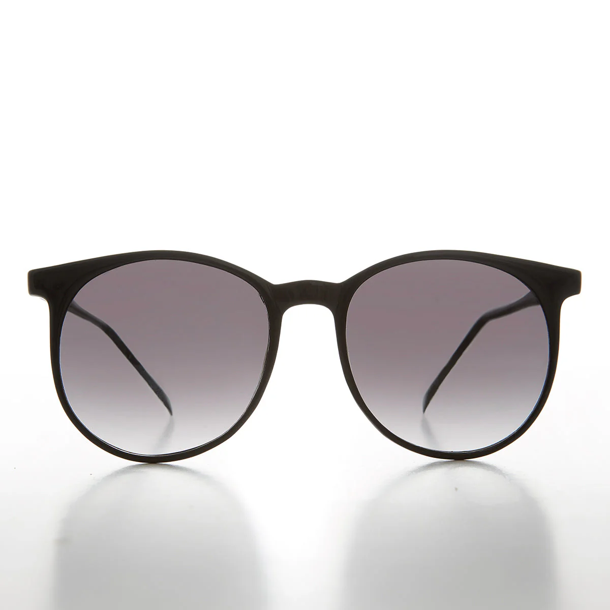 90s Round Black Schoolboy Unisex Sunglasses - Palmer