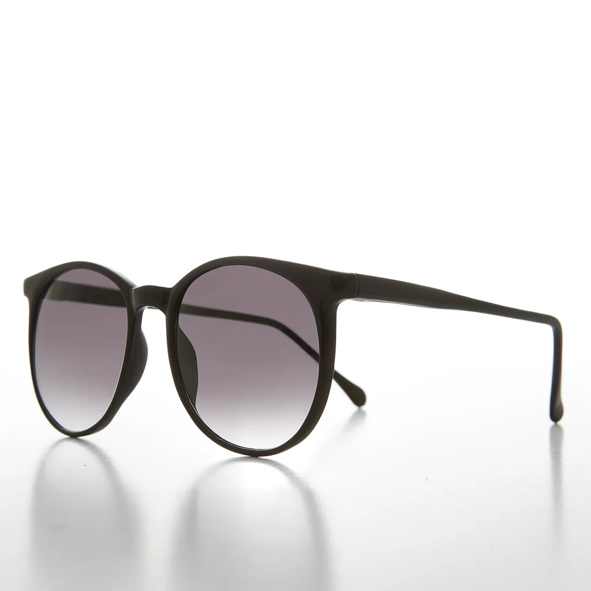 90s Round Black Schoolboy Unisex Sunglasses - Palmer - Image 2