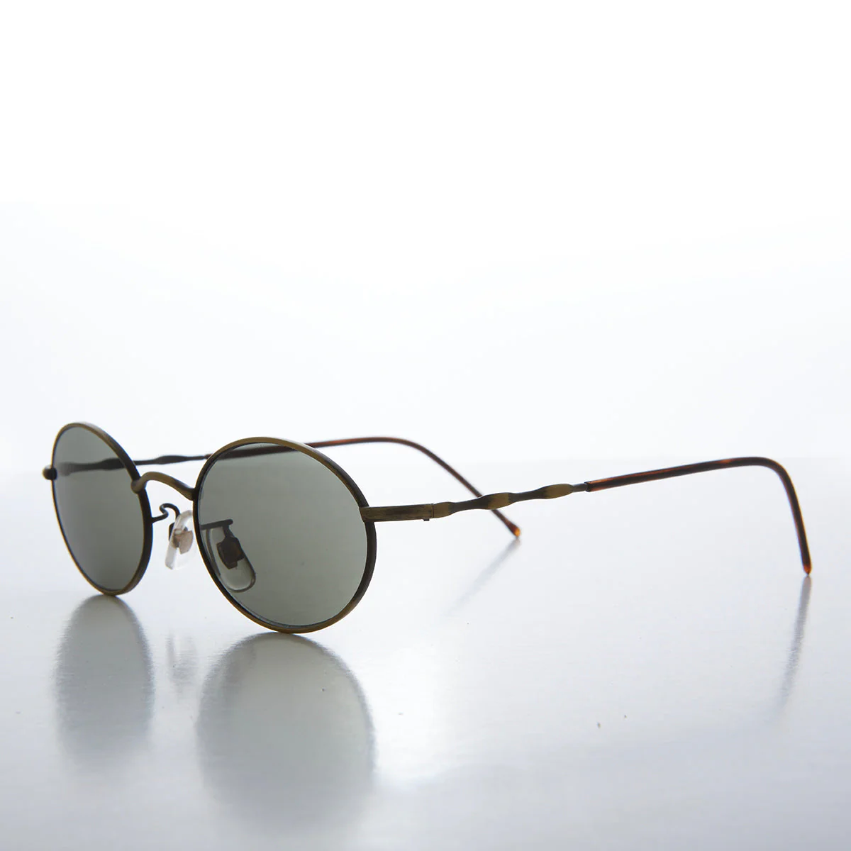 90s Small Oval Metal Frame Sunglasses - Wu - Image 2