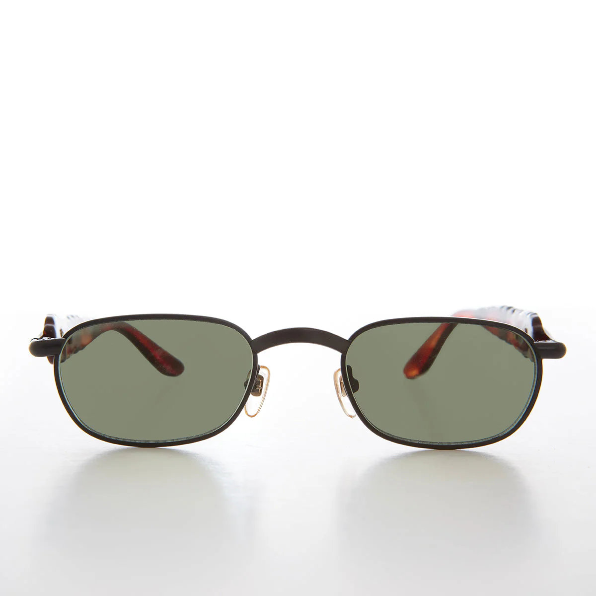 90s Unique Rectangular Vintage Sunglasses - Rusty - Image 2