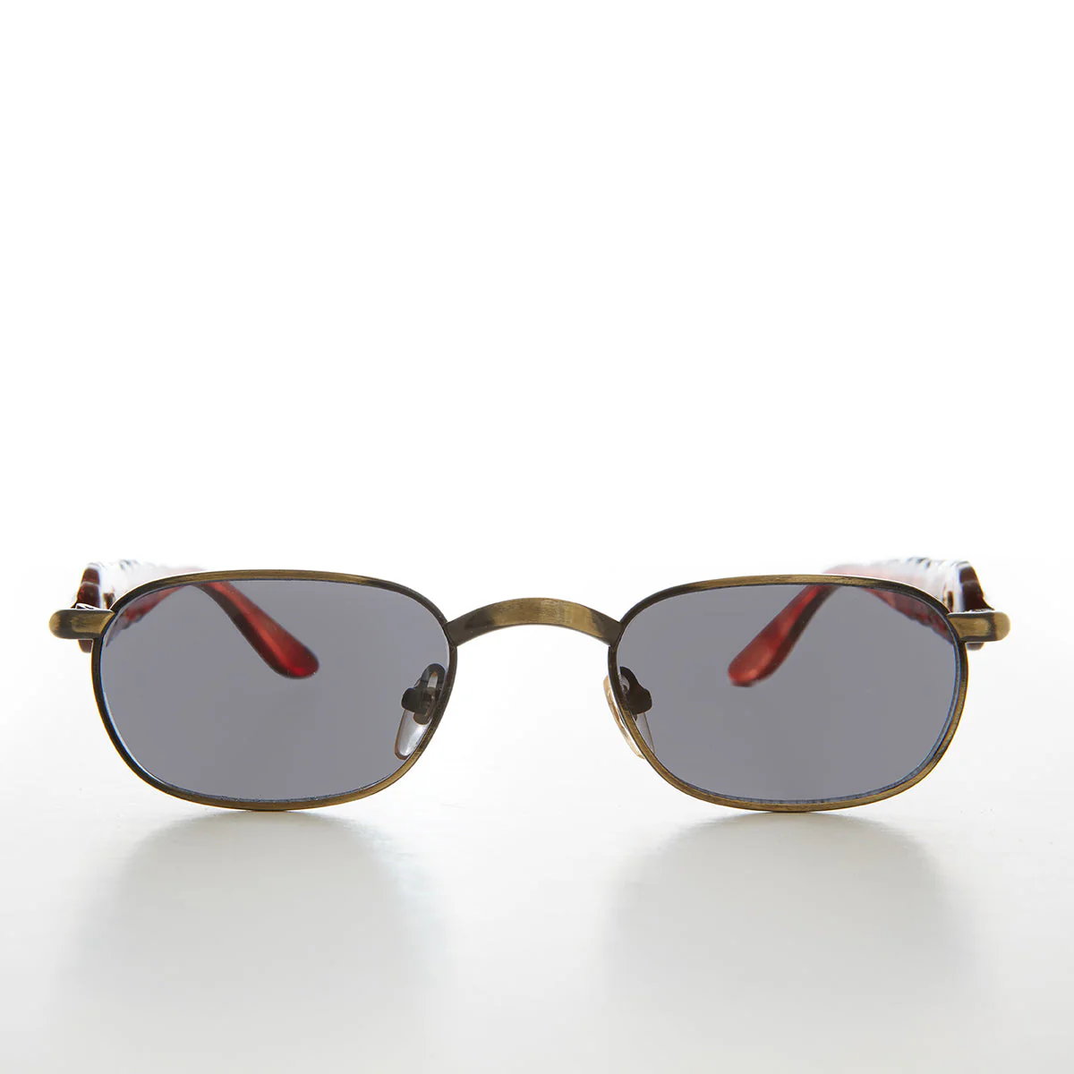 90s Unique Rectangular Vintage Sunglasses - Rusty - Image 4