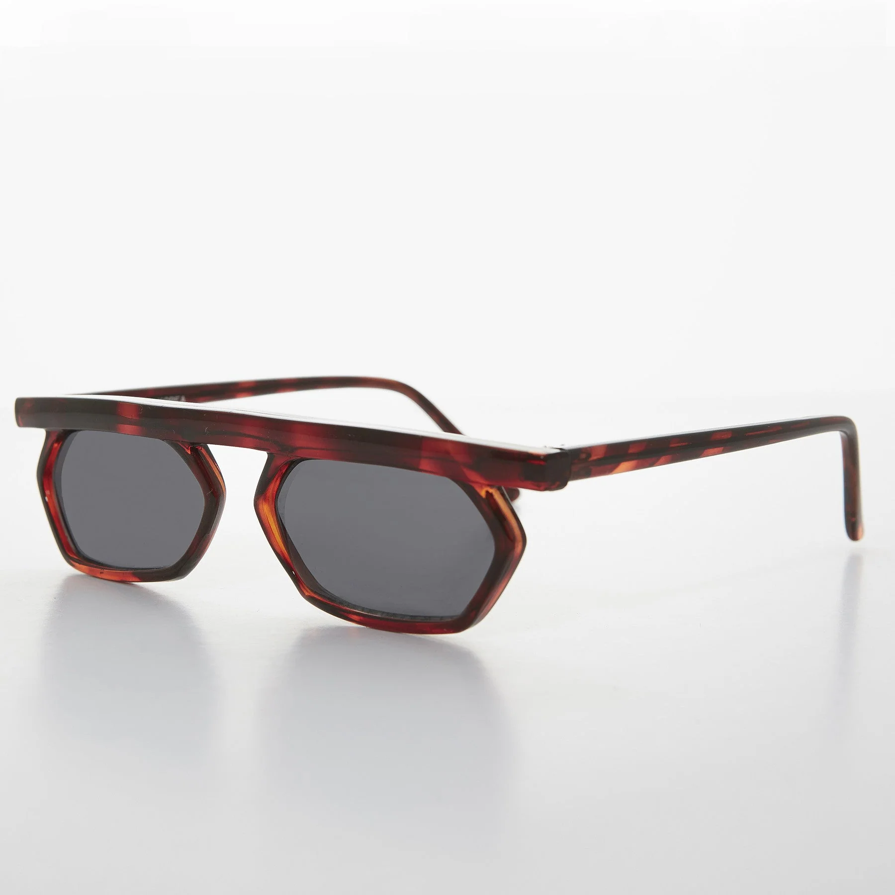 90s Vintage Polygon Flat Top Rare Sunglass - Lestor - Image 4