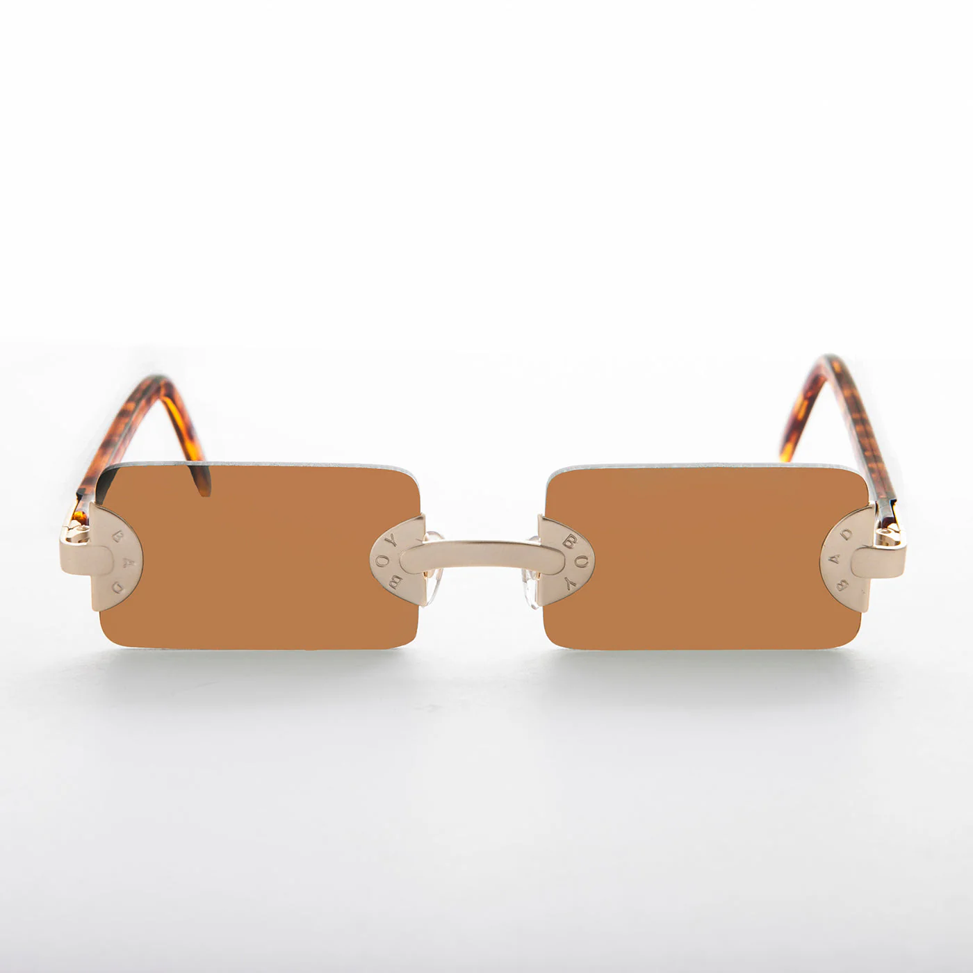 90s Vintage Rare Rectangle Rimless Punk Goth Sunglass - Rebel 2 - Image 2