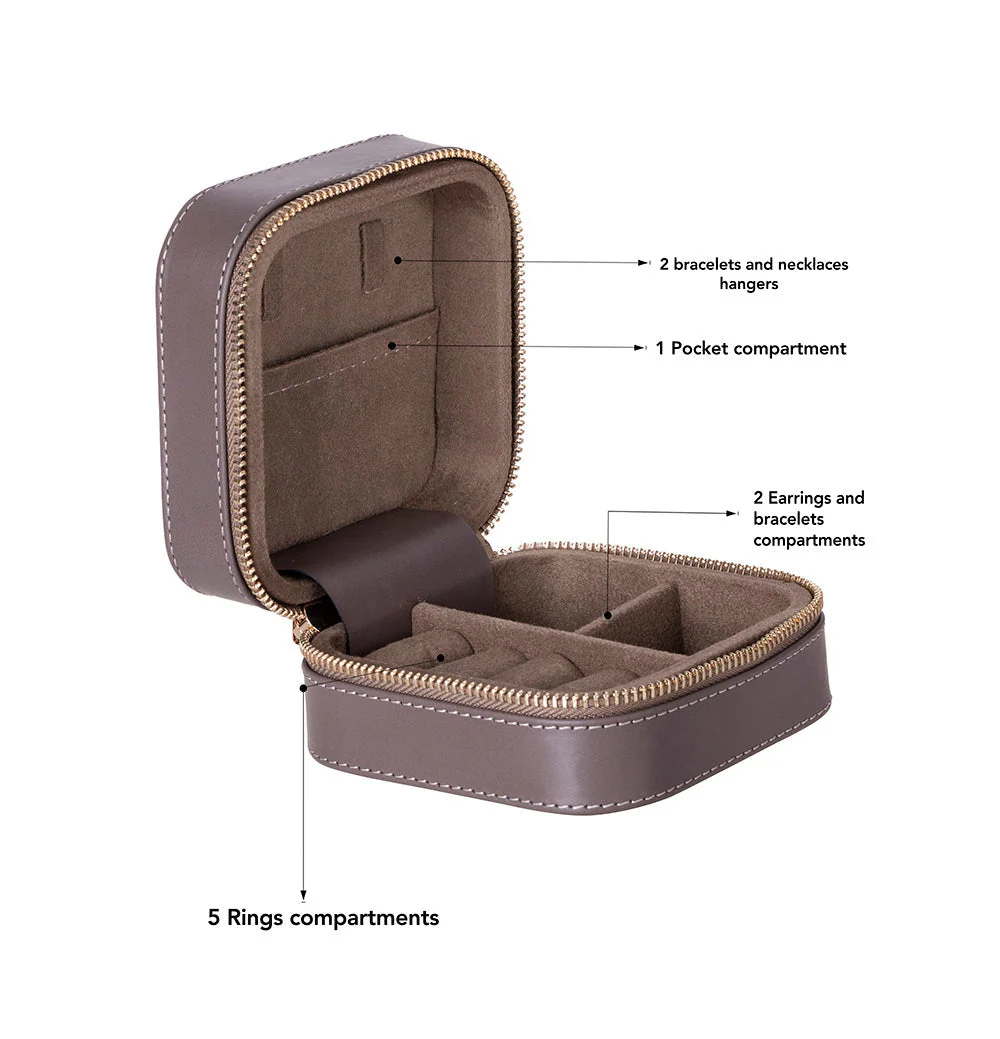 Amanda Leather Jewelry Box, Medium - Image 4