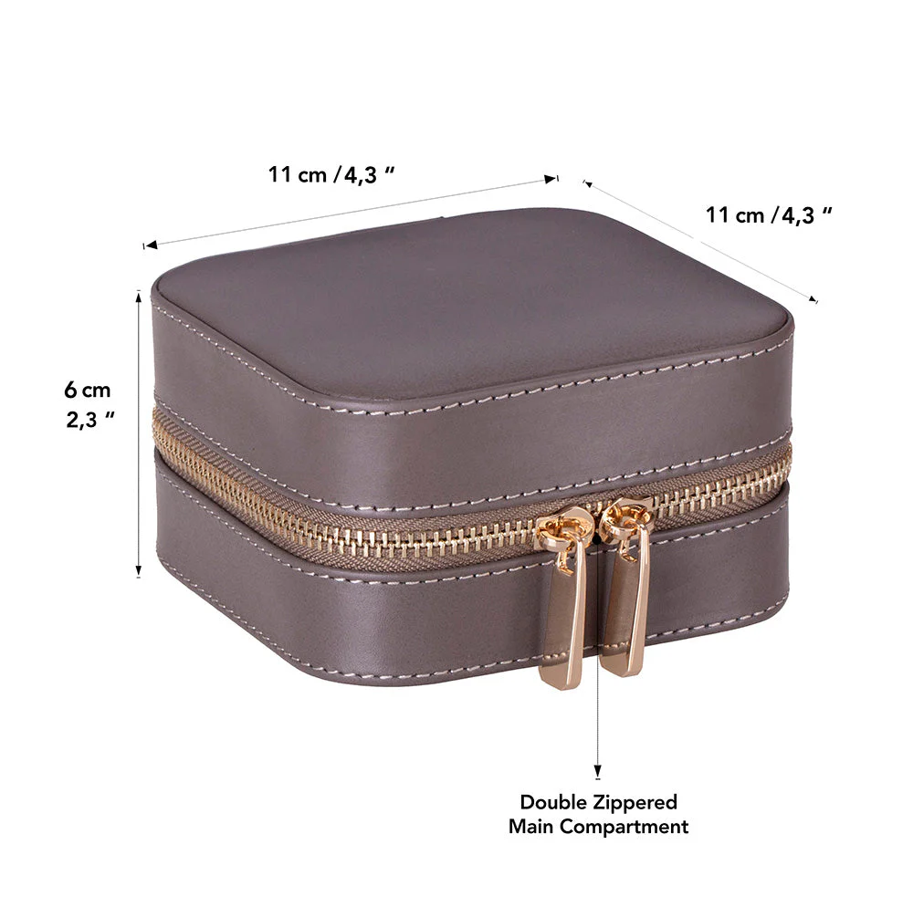 Amanda Leather Jewelry Box, Medium - Image 5