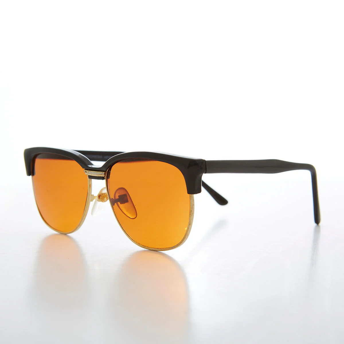 Amber Lens Half Frame Square Vintage Deadstock Sunglass - Sasha - Image 2