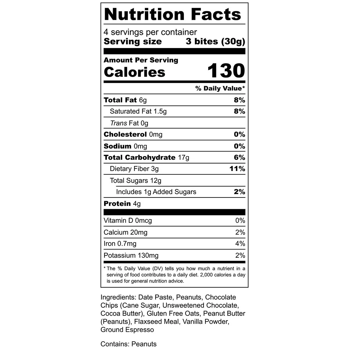 AMG Snacks Espresso Energy Bites Pack - 6 Packs x 4 oz case - Image 3