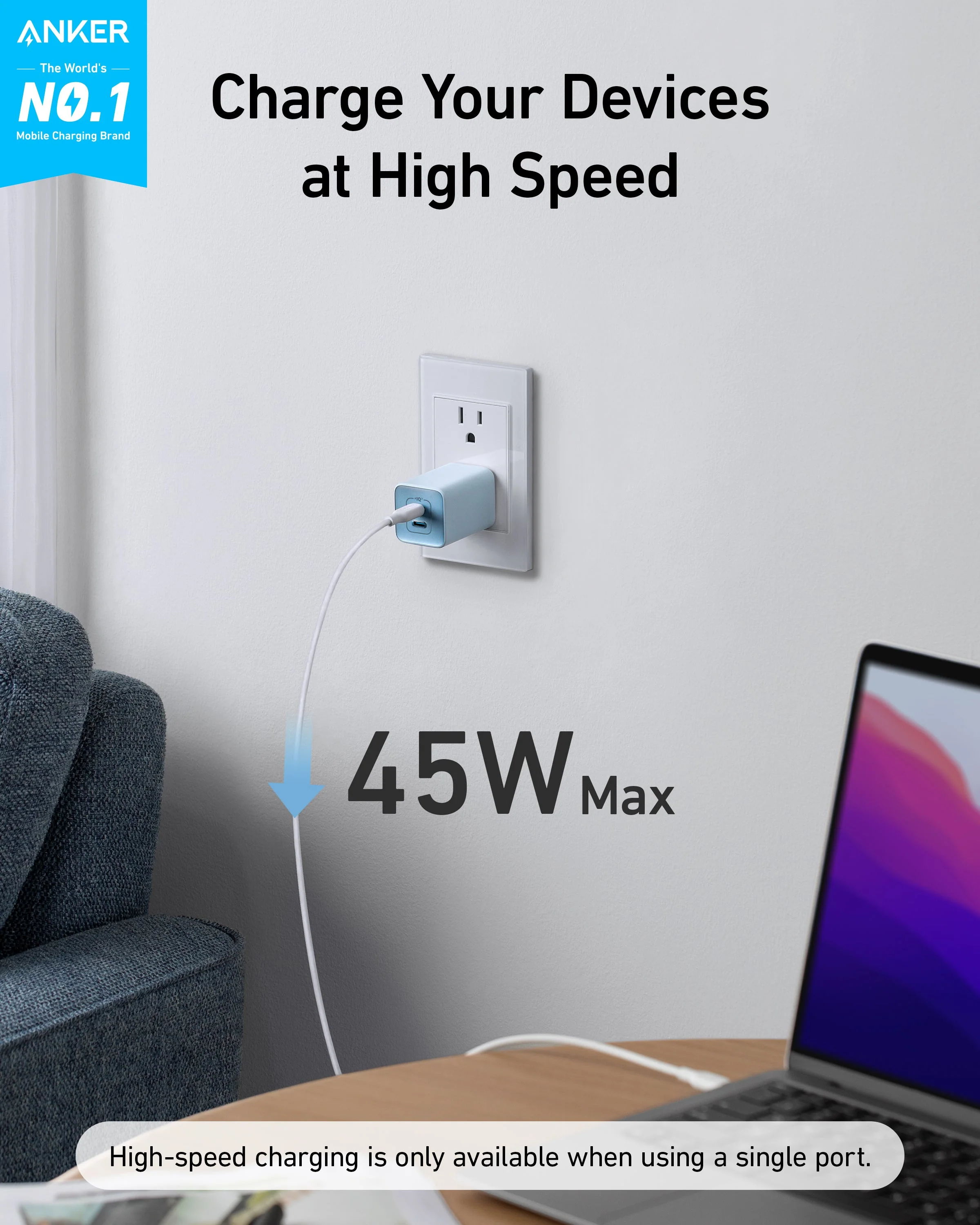 Anker <b>523</b> Charger (Nano 3, 47W) - Image 3