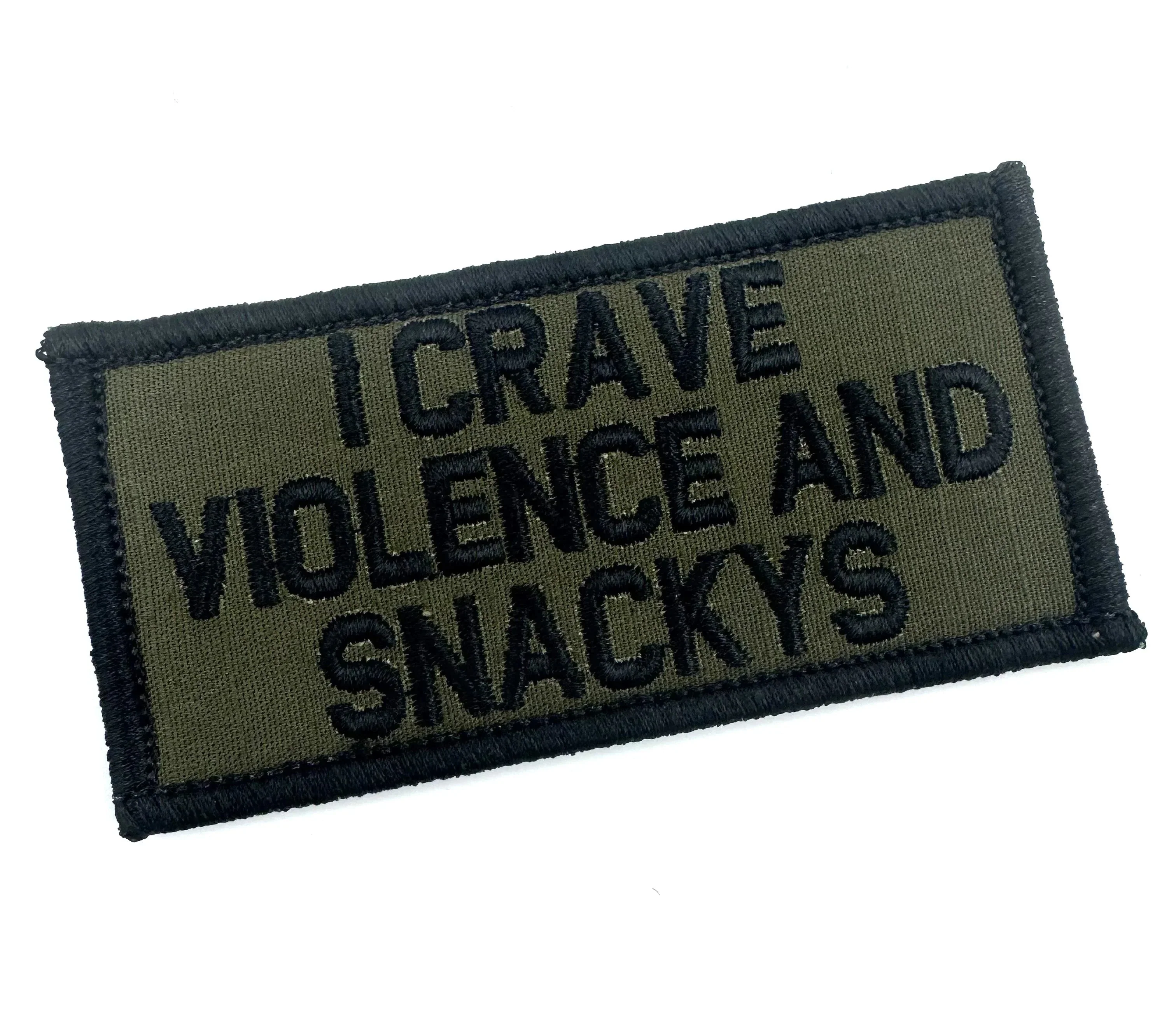As Seen on Socials - I Crave Violence and Snackys - 2x4 Patch - Multiple Variants - Image 4