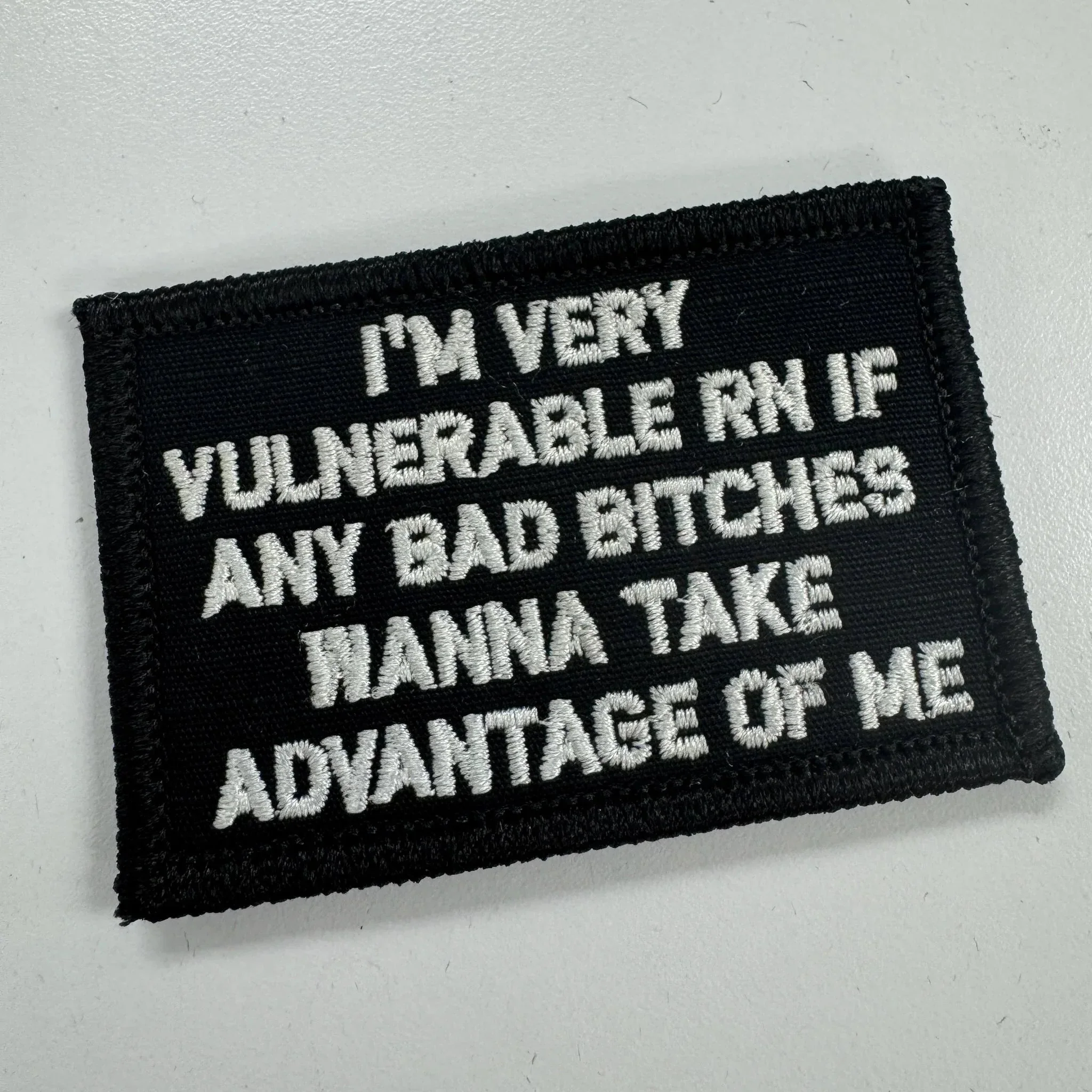 As Seen on Socials - I'm Very Vulnerable RN If Any Bad Bitches Wanna Take Advantage of Me - Black w/Silver