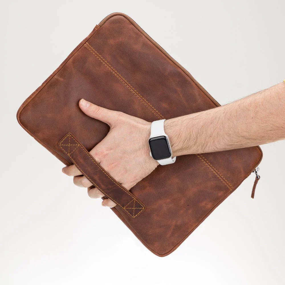 Awe Slim Leather Laptop / Tablet Bag - Image 40