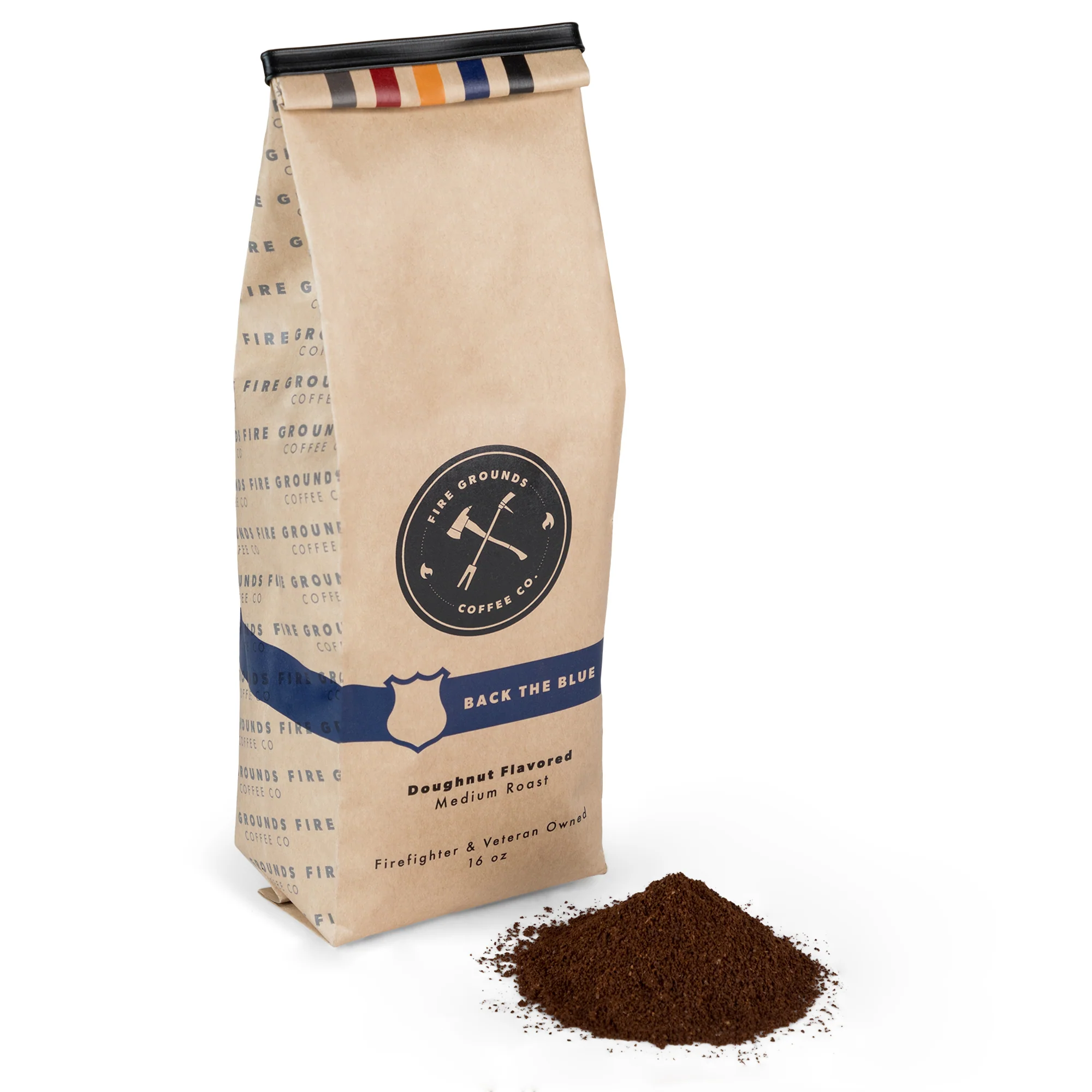 BACK THE BLUE (DOUGHNUT FLAVORED MEDIUM ROAST) by fire grounds coffee company - Image 2