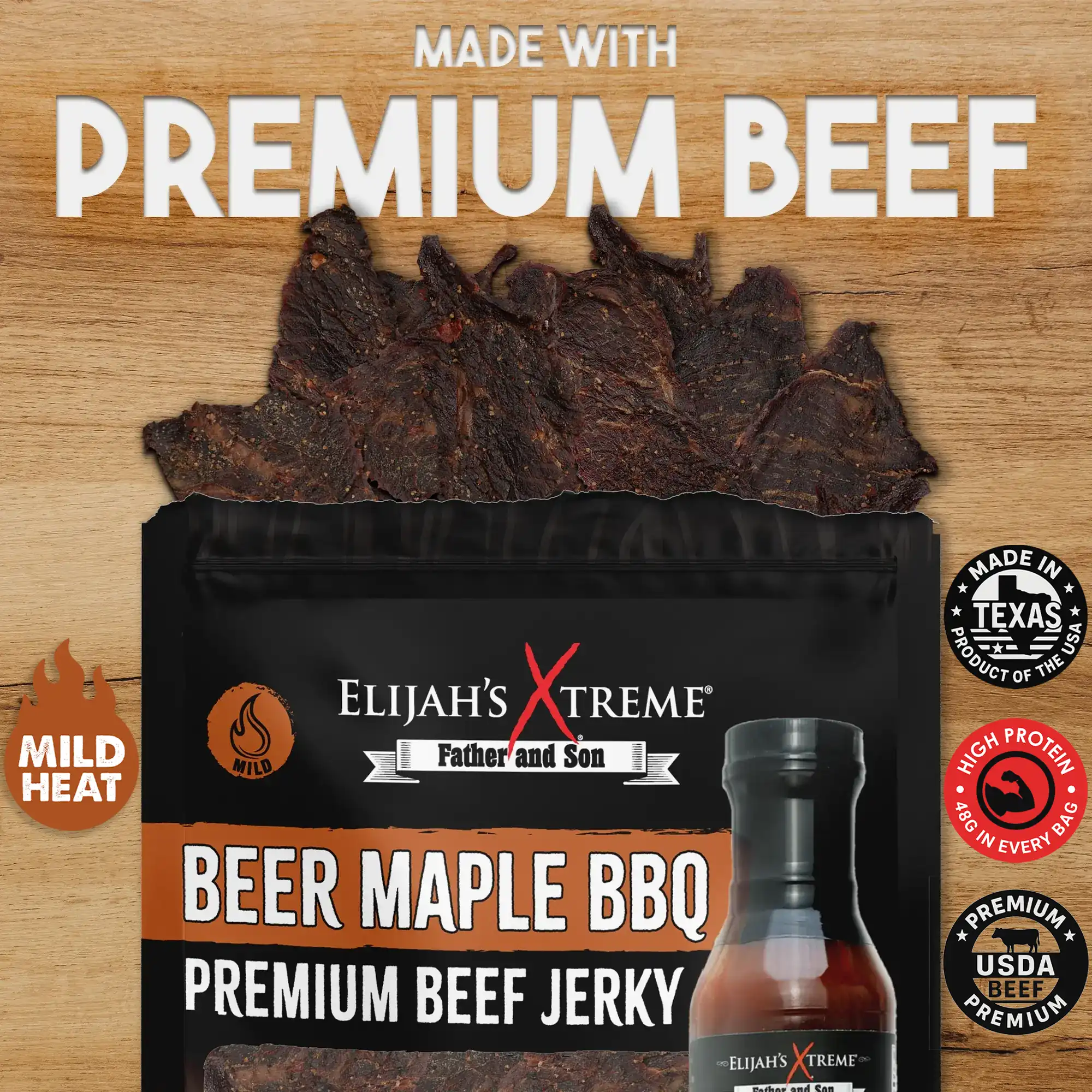 Beer Maple BBQ Beef Jerky - Image 2