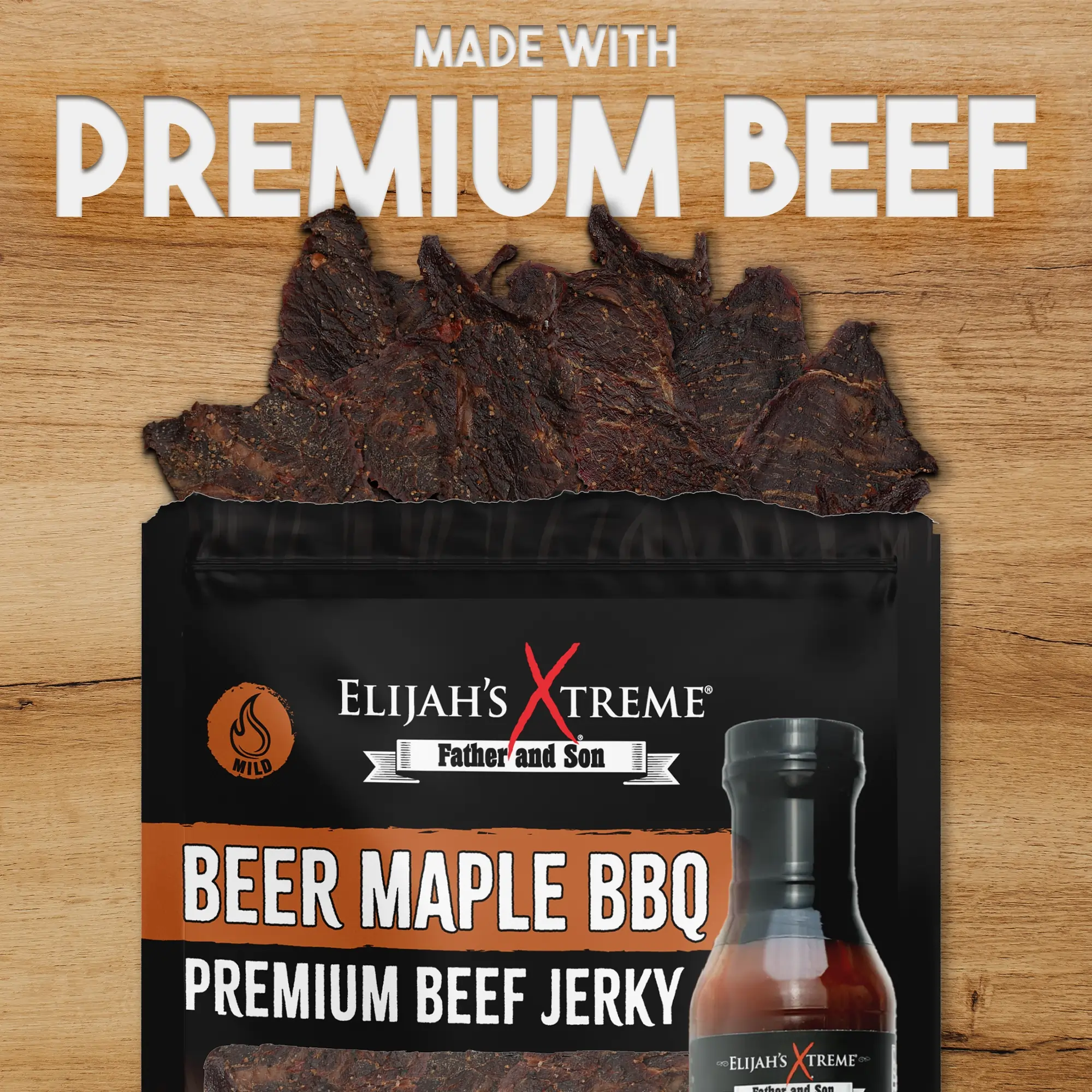 Beer Maple BBQ Beef Jerky - 6 bags (1lb) - Image 4
