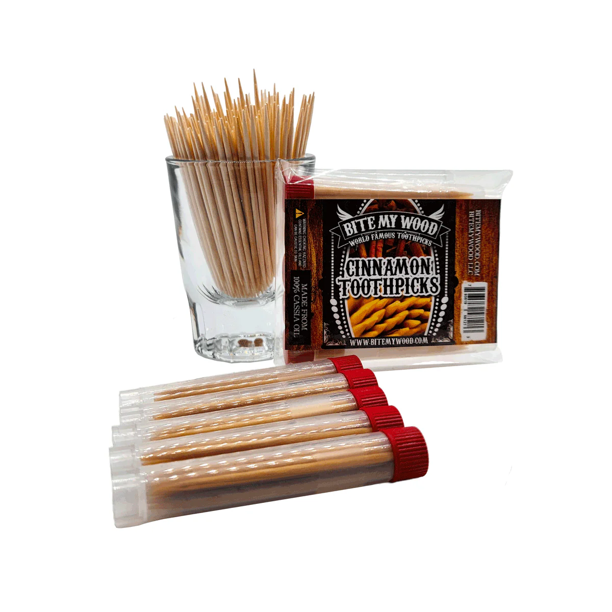BiteMyWood 5 Pack qty Flavored Birchwood Toothpicks Ultimate Extreme Hot Cinnamon 60 Picks Total Count Super Infused Flavor Toothpick - Image 7