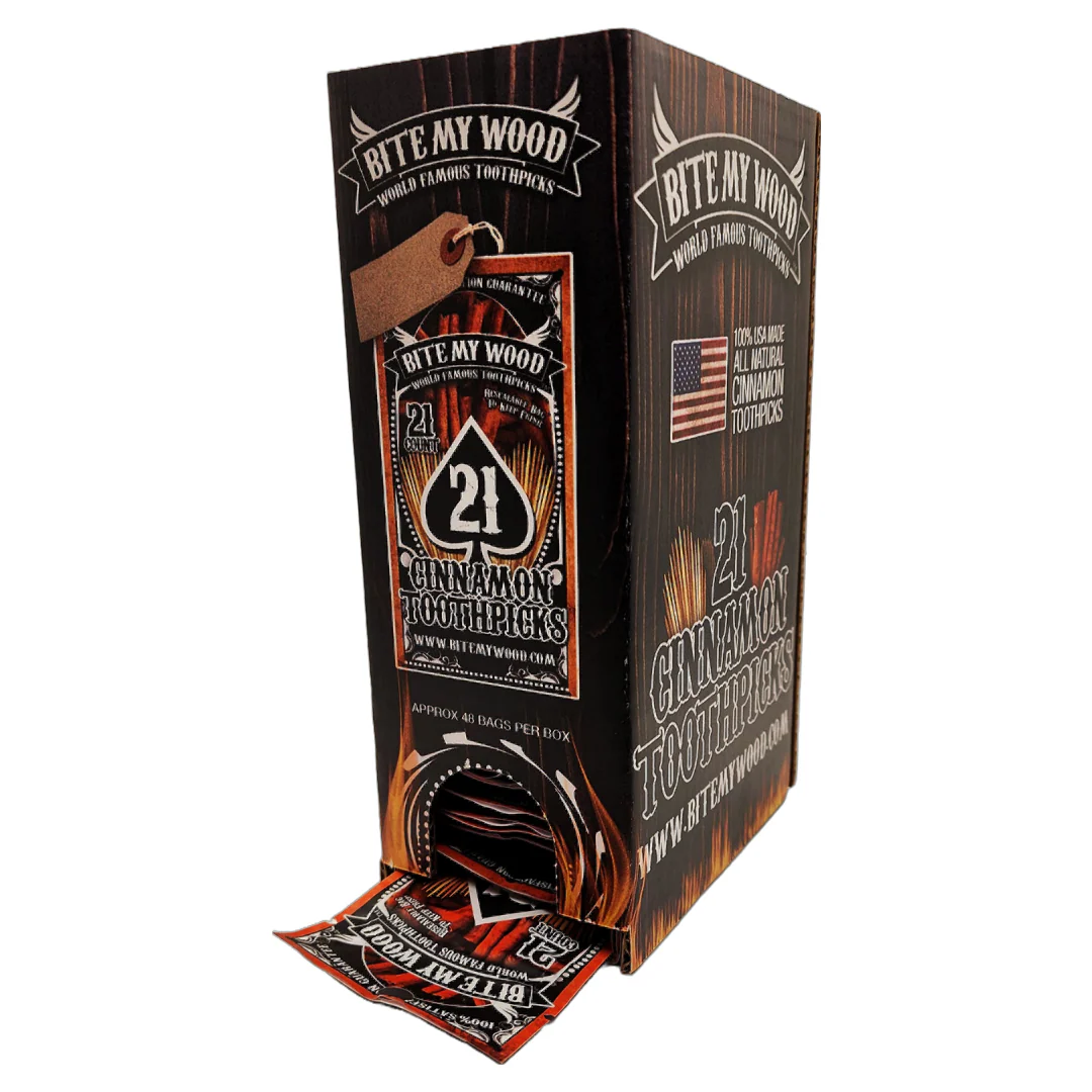 BiteMyWood 21 qty Bag 48 Pack Point Of Sale Counter Store Retail Display 1 Box Purchase - Image 4