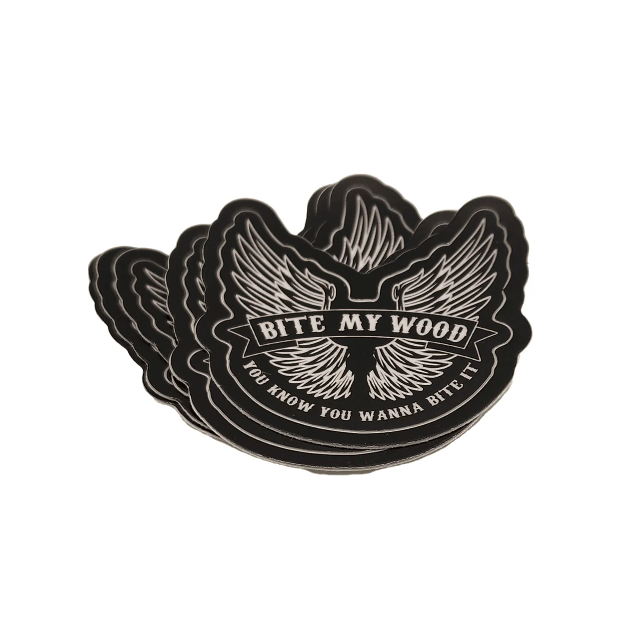 BiteMyWood Black and White Stickers 2 Choices of High Quality Pre Peelable - Image 3