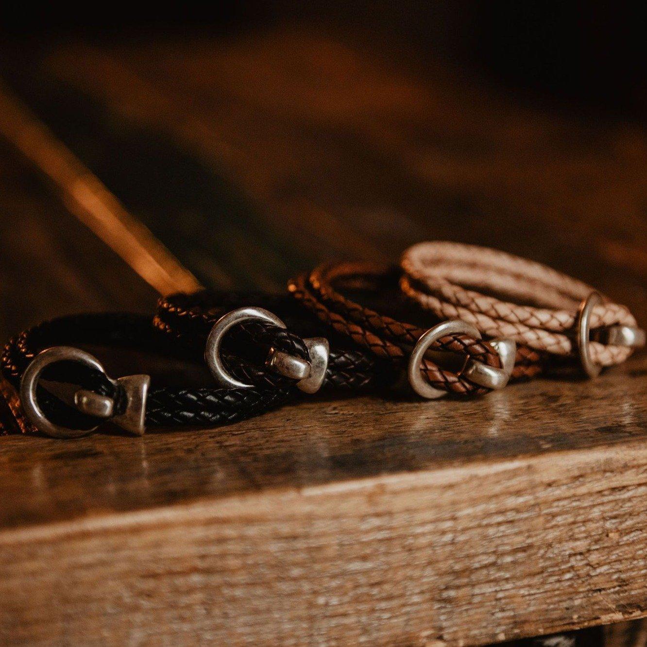 Braided Leather Bracelet - USA Made - Image 2