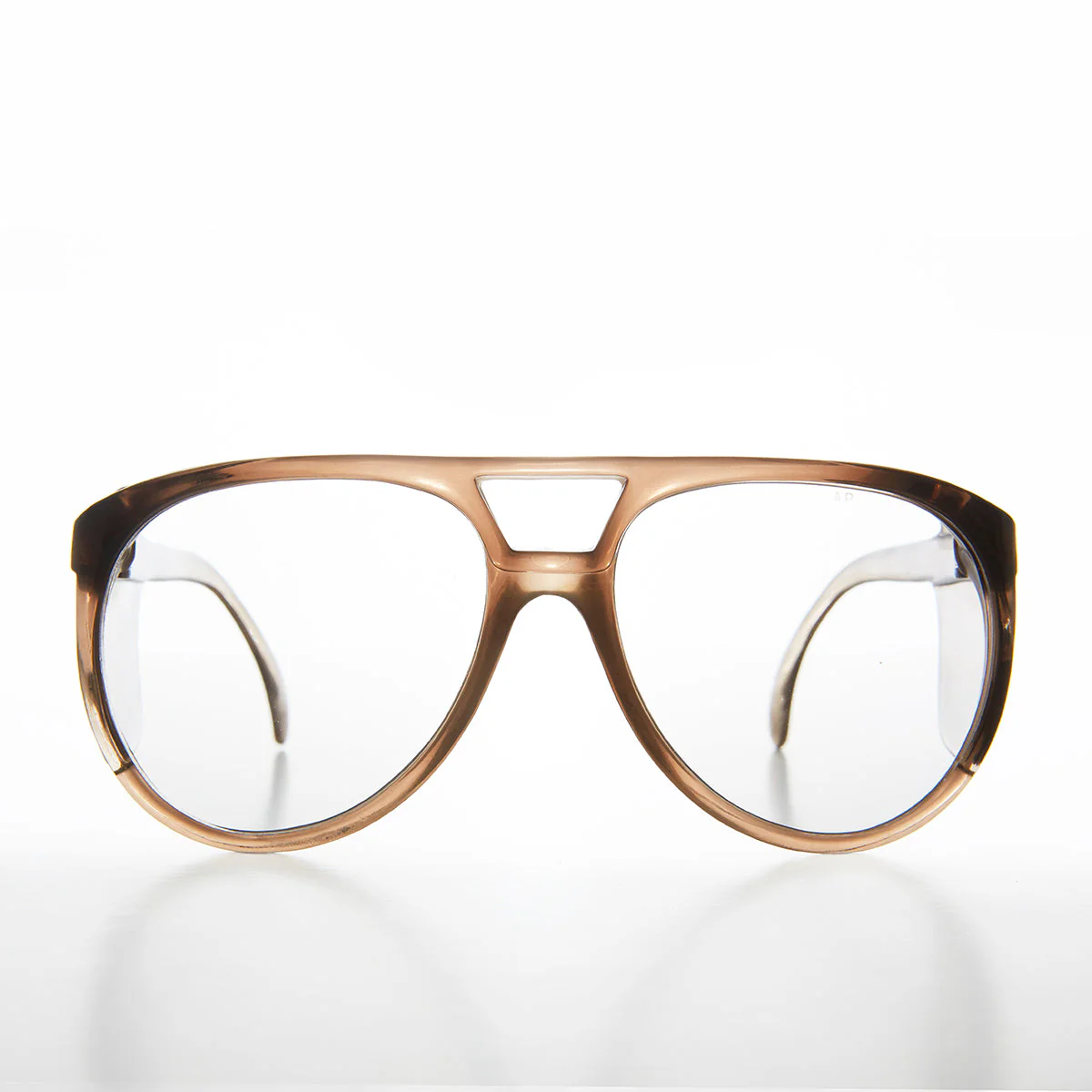 Brown Aviator Safety Glasses with Side Shields - Victor - Image 2