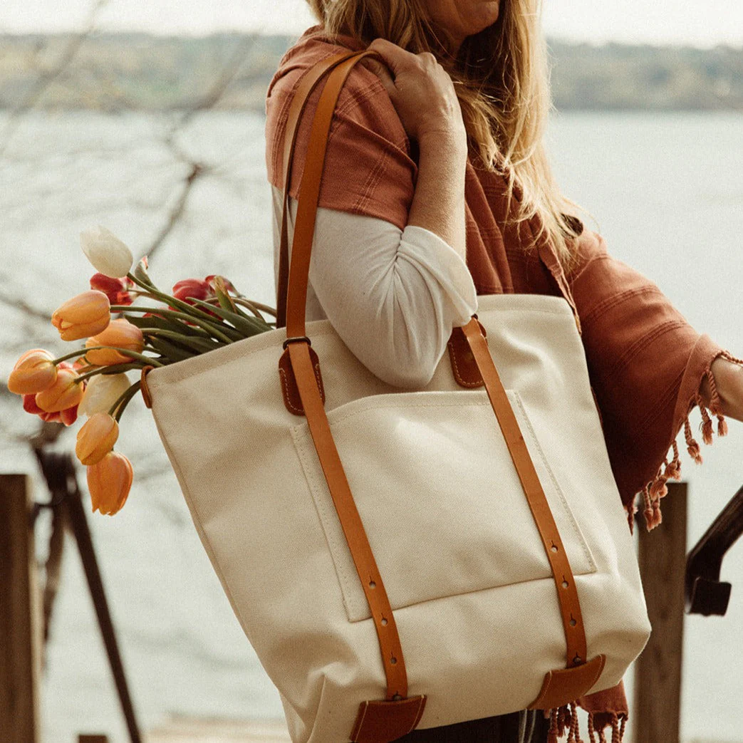 Canvas Crossroads Backpack Tote - USA Made - Image 2