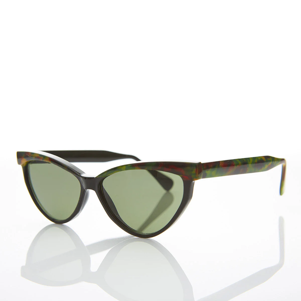 Cat Eye Vintage Sunglass with Raised Browline - Raga - Image 6