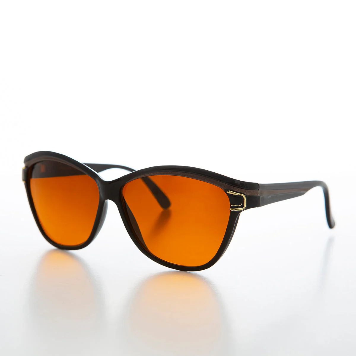 Chunky Black Frame Women's Deadstock Sunglass - Margot - Image 4