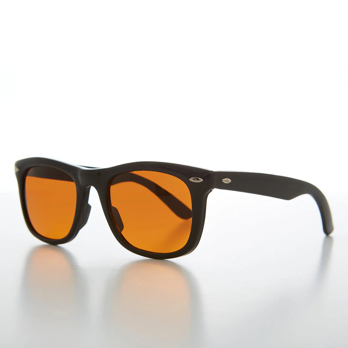 Classic Square Sunglass with Amber Lens - Aiden - Image 2