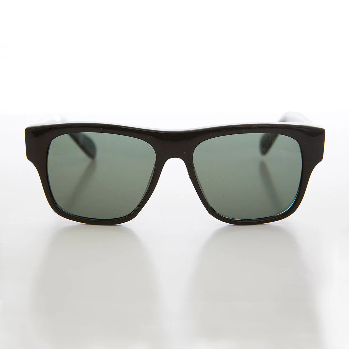 Classic Thick Bold Vintage Horn Rim 80s Sunglass - Mustang - Image 3
