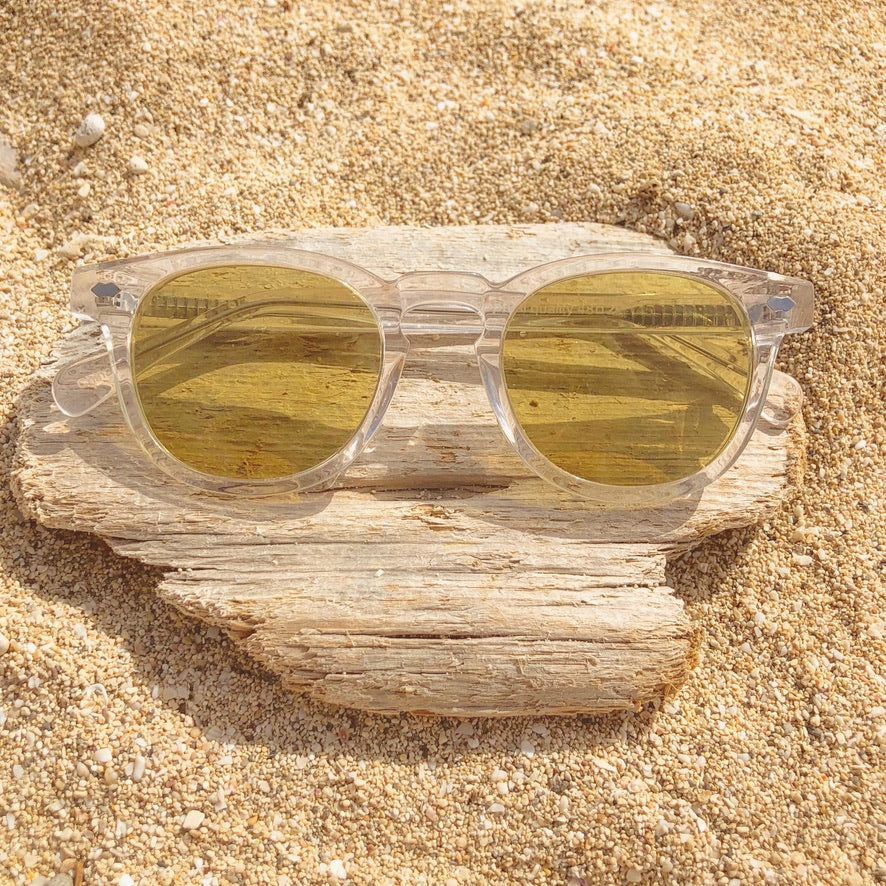 Clear Acetate Square Sunglass with Colored Lenses - Benson - Image 9