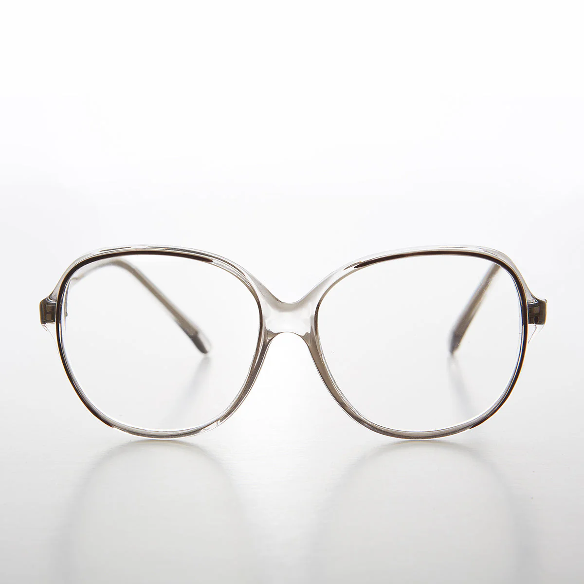 Clear Retro Reading Glasses with Color Accent - Jess - Image 5