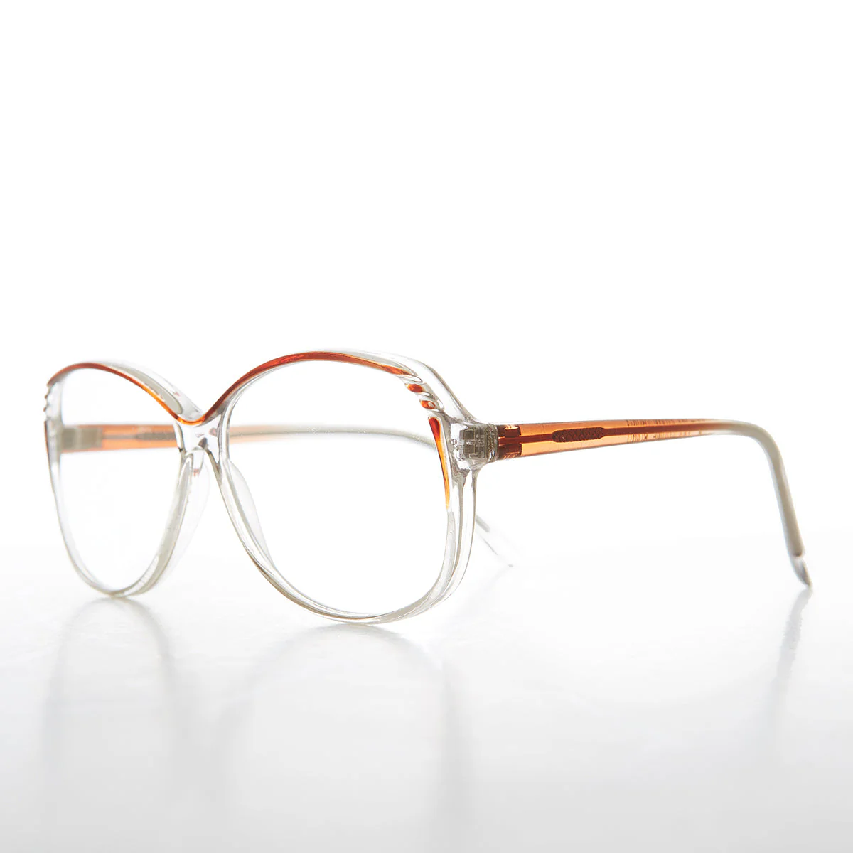 Clear Round Retro Reading Glasses - Tina - Image 6