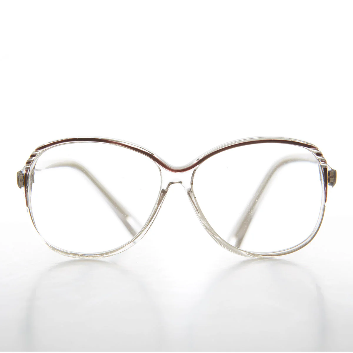 Clear Round Retro Reading Glasses - Tina - Image 7