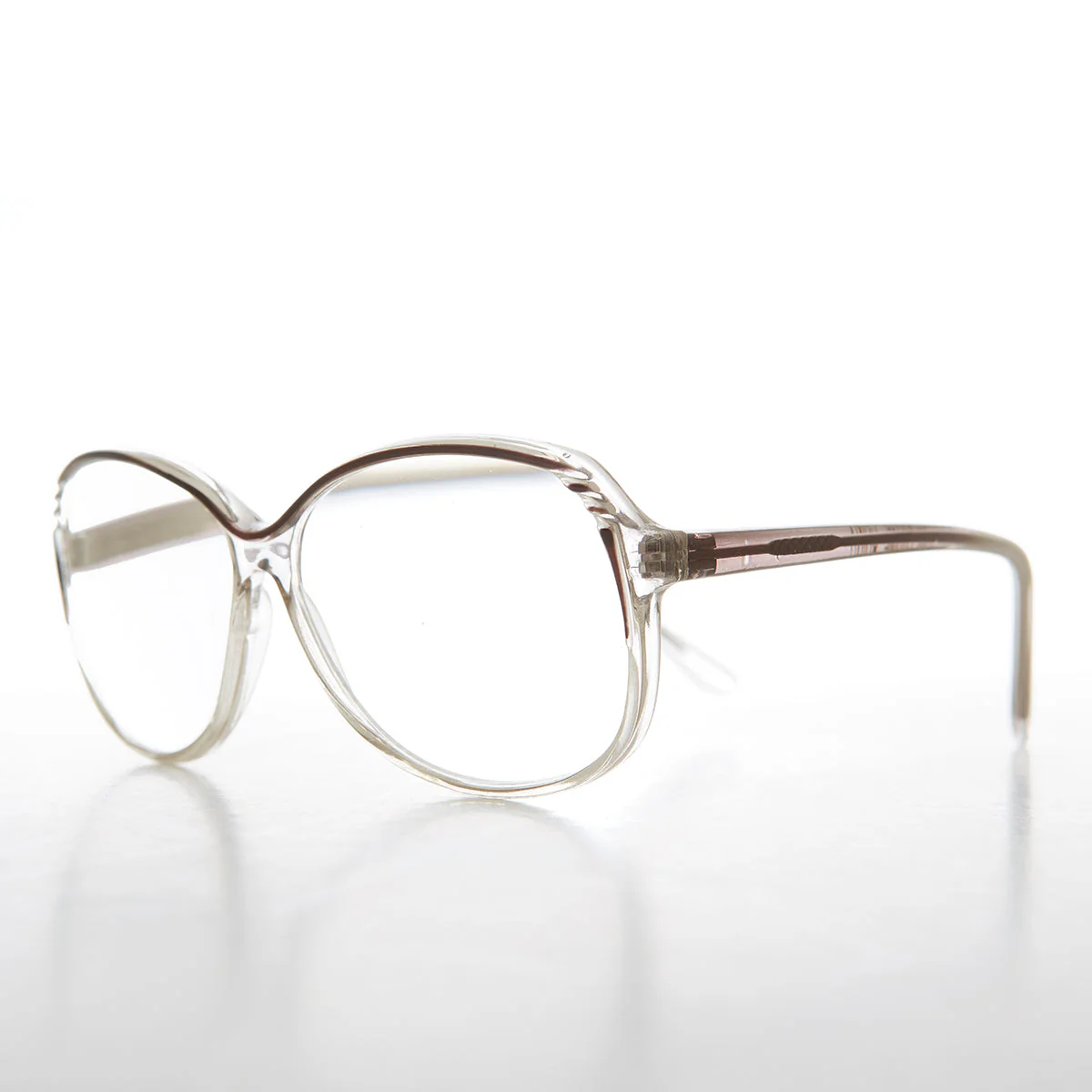 Clear Round Retro Reading Glasses - Tina - Image 8