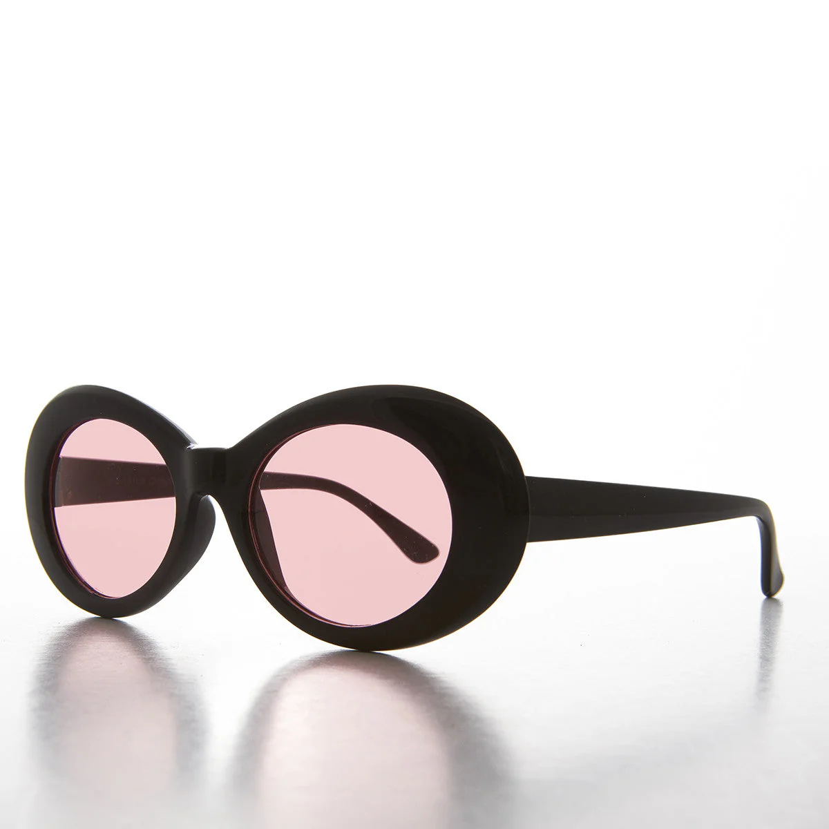 Colored Lens Oval Cat Eye Clout Sunglass - Lulu 4 - Image 2