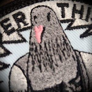 Consider This A Fucking Warning Pigeon - 3.5 inch Round Patch - Image 3