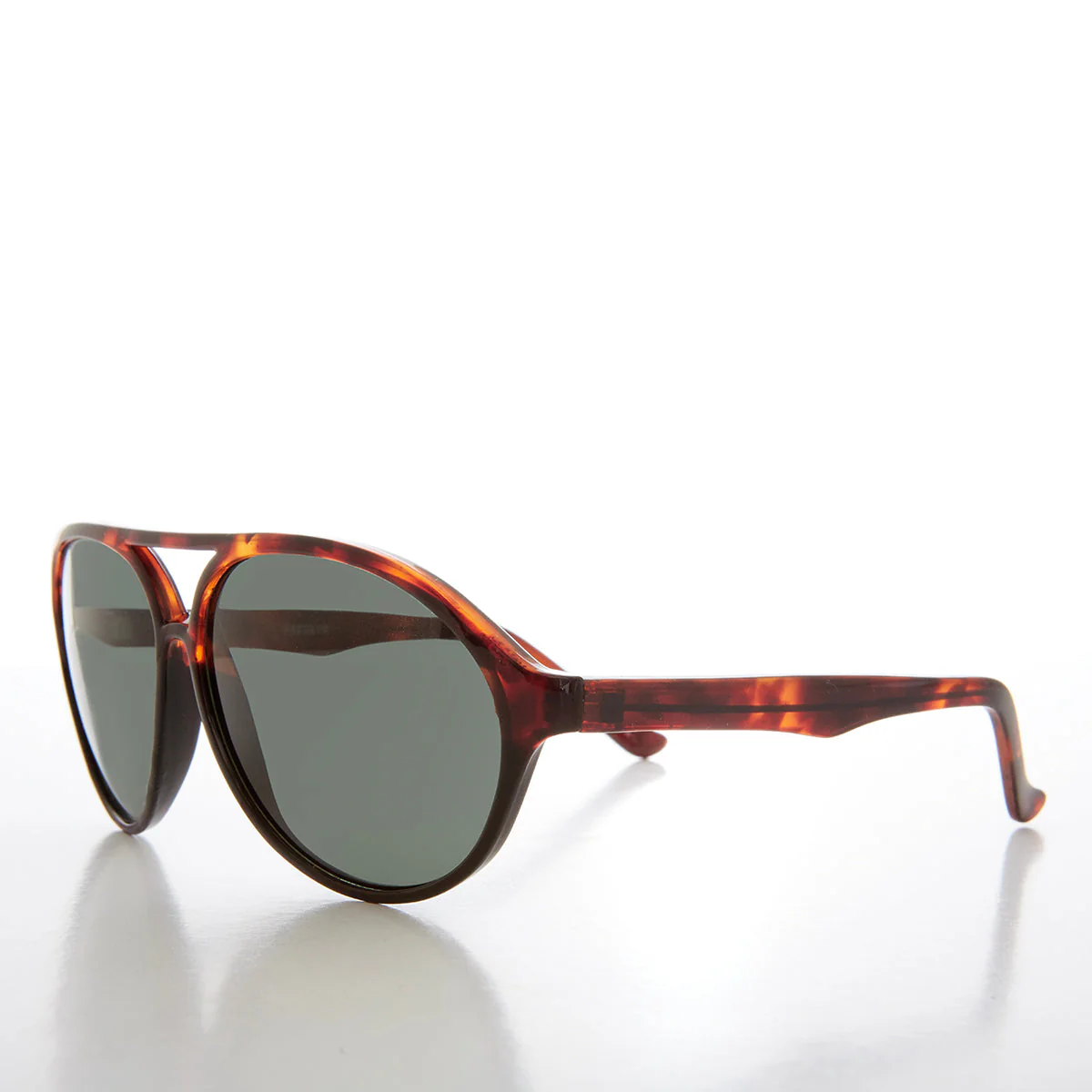 Curved Aviator Sunglass with Glass Lens - Swenson - Image 2