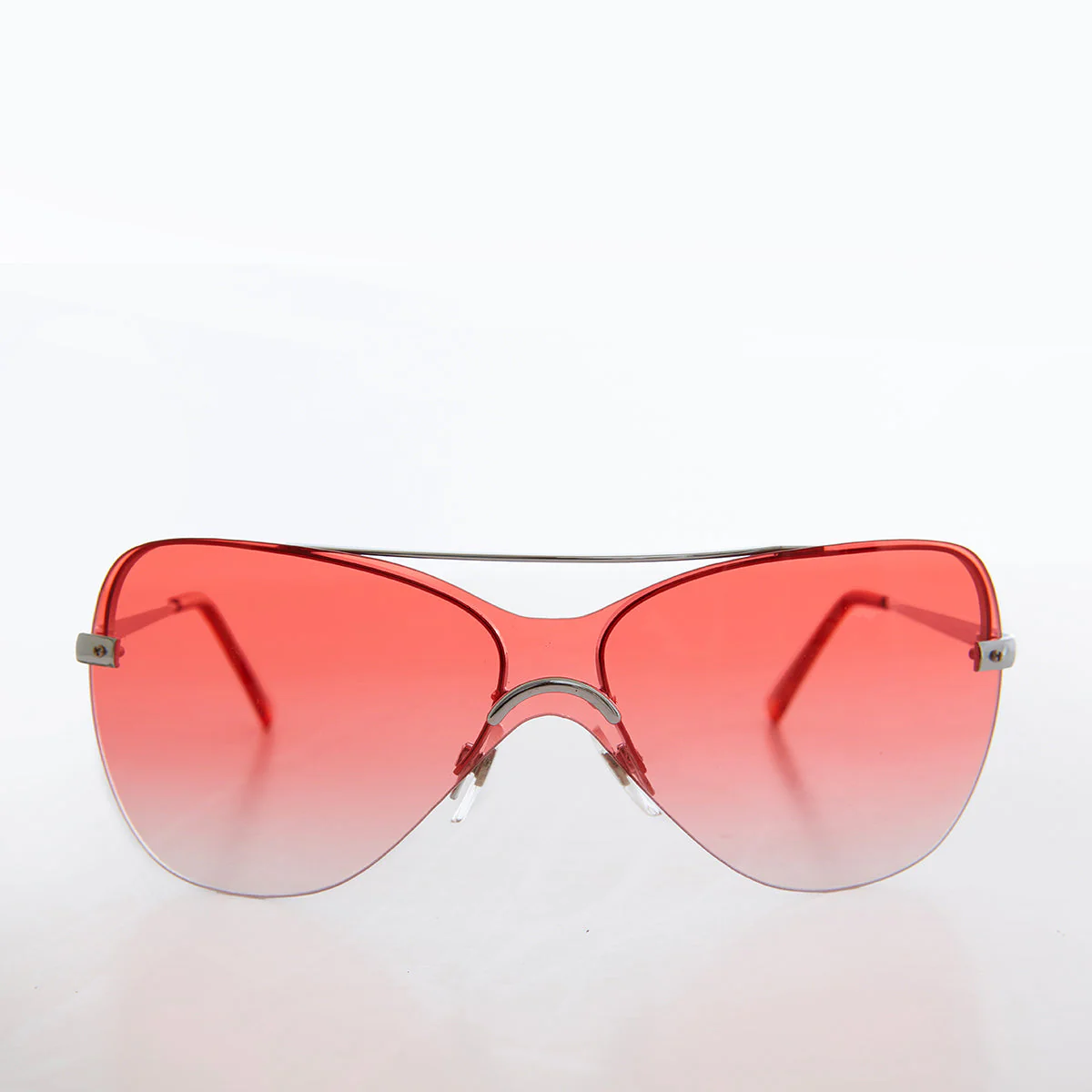 Curved Mono Lens Vintage Sunglasses - Pilar - Image 5