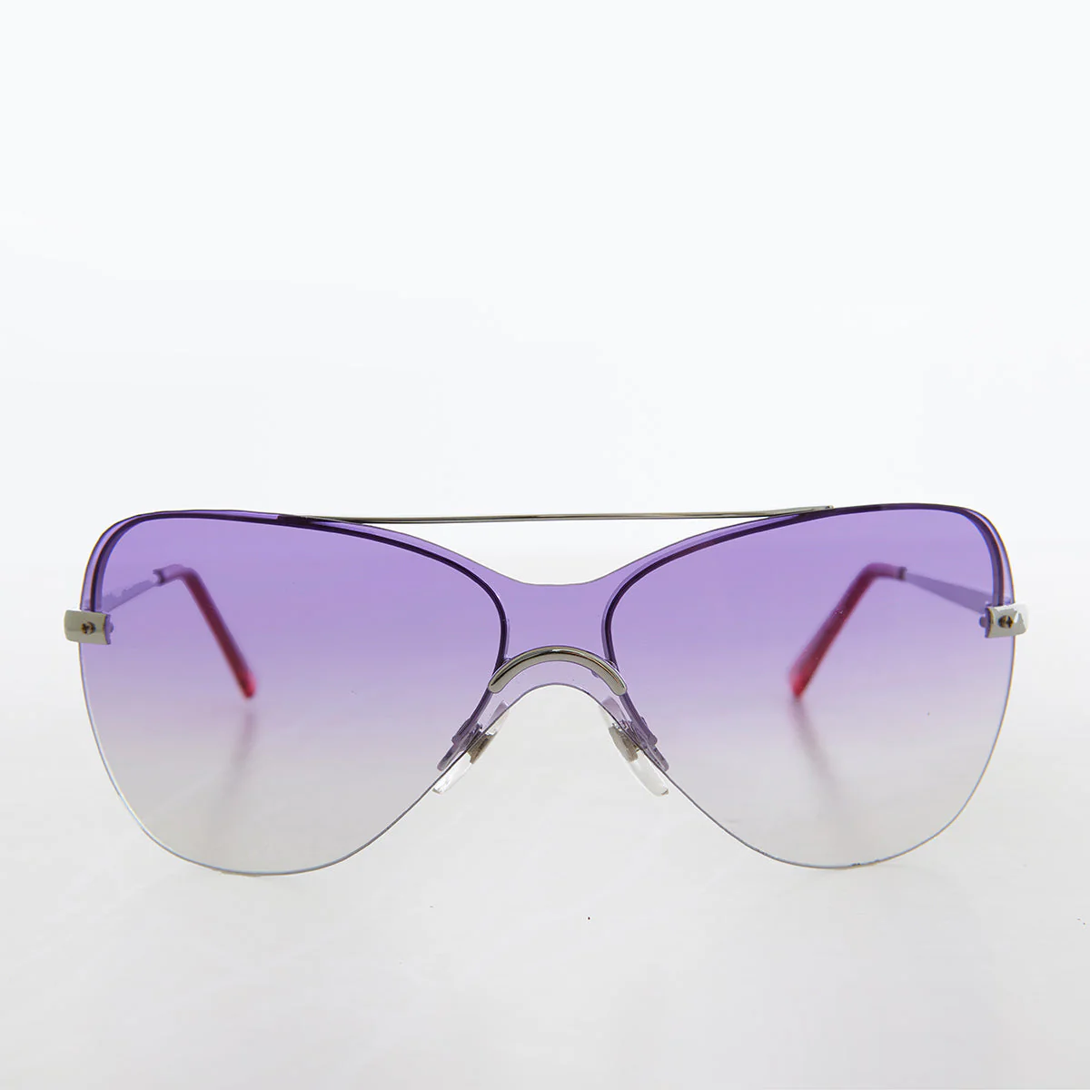 Curved Mono Lens Vintage Sunglasses - Pilar - Image 7