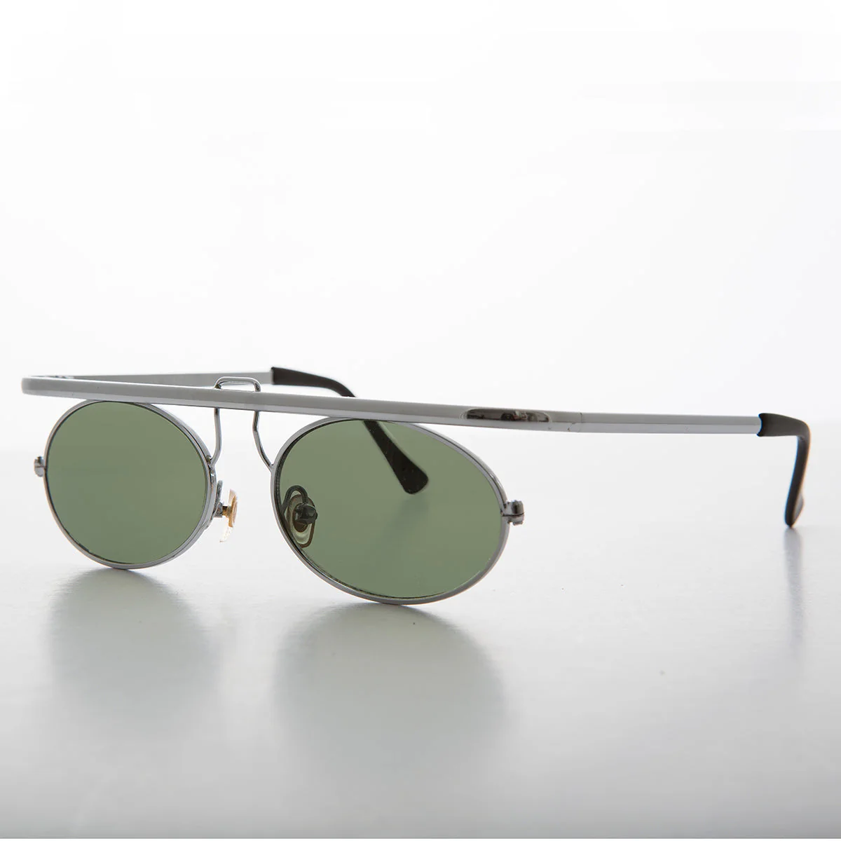Cyberpunk Goth Vintage Flat Top Oval Sunglass - Jenkins - Image 3