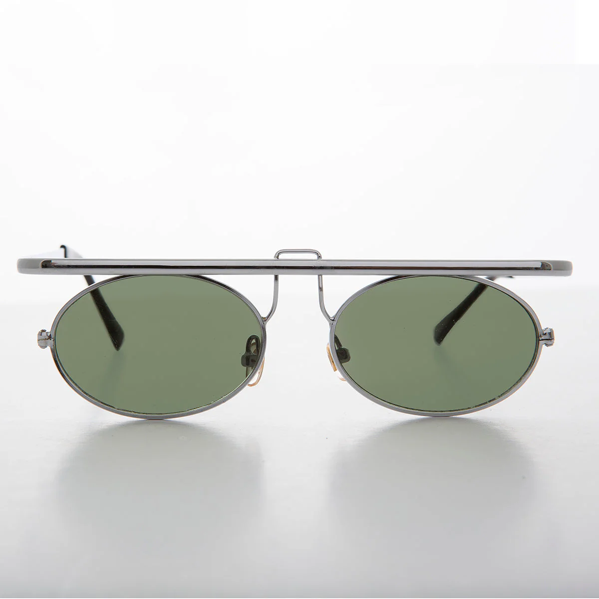 Cyberpunk Goth Vintage Flat Top Oval Sunglass - Jenkins - Image 4