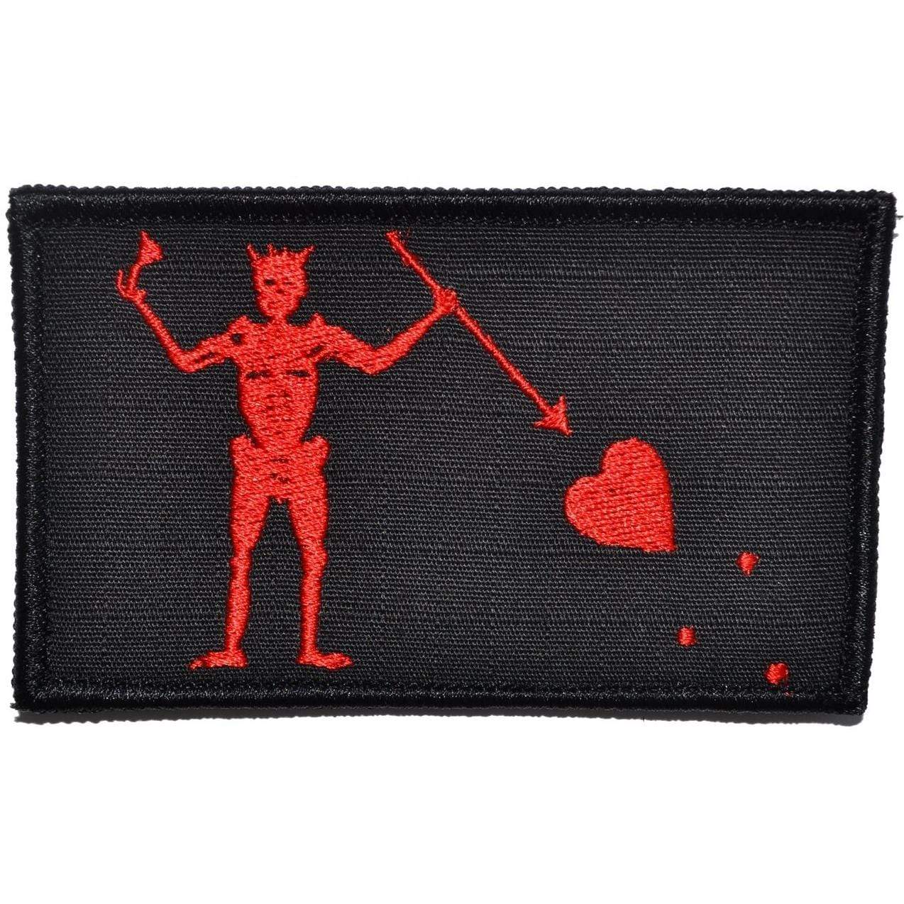 Edward Teach Blackbeard Pirate Flag - 3.75x2.25 Patch - Image 2